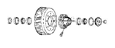 9-10,000 LB DEXTER HUB AND DRUM ASSEMBLIES AND COMPONENTS - 25580/387A BEARINGS